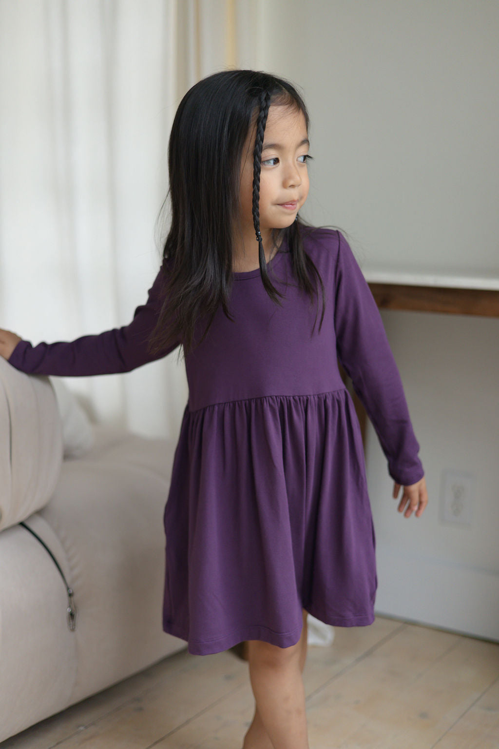 fitted lace wedding dress Kids Longsleeve Peplum Dress – Emmie Jo Clothing Co