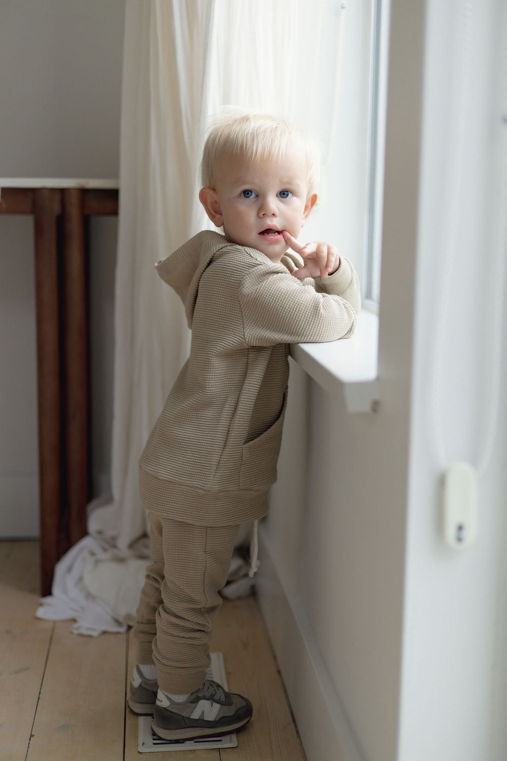 Kids Waffle Knit Joggers